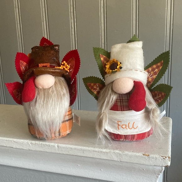 NWT- Set of 2- 8” Precious- Fall Turkey 🦃 Couple Gnome Decorations 🍁🌻 - Picture 16 of 17